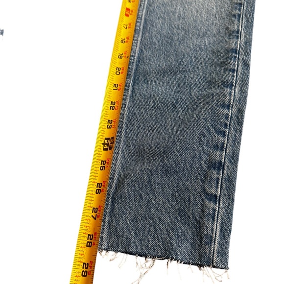 Boyish Billy High Rise Skinny Jeans Size 23 Rigid Button fly Medium Wash Raw Hem - Picture 8 of 13